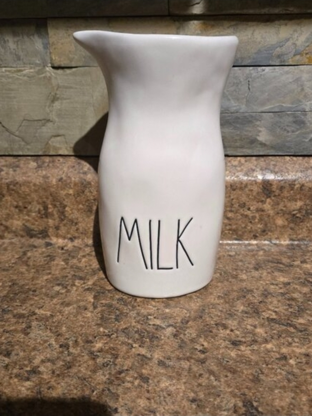 Rae Dunn White Ceramic Pitcher with 'MILK' Lettering